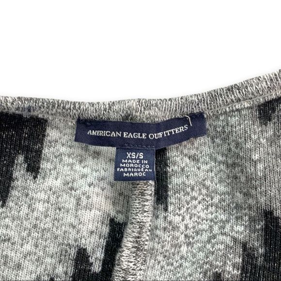 American Eagle Women XS/S Southwestern Print Wool Blend Poncho Wrap Aztec Black - Picture 9 of 12